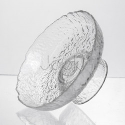 Фруктовниця на ніжці Ice Textured 15 см з крижаною текстурою скла Yiwu HP-34-88  Jooki