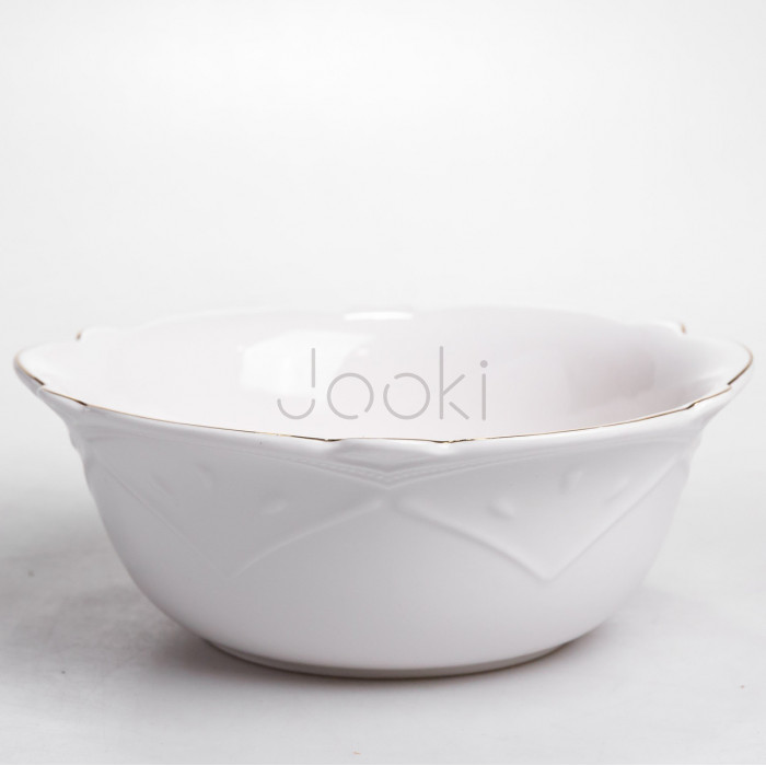 Салатниця кругла порцелянова Pearl 25 см Yiwu HP-HK-C23  Jooki