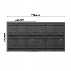 Панель для инструментов и метизов 78х39см на 15 контейнеров