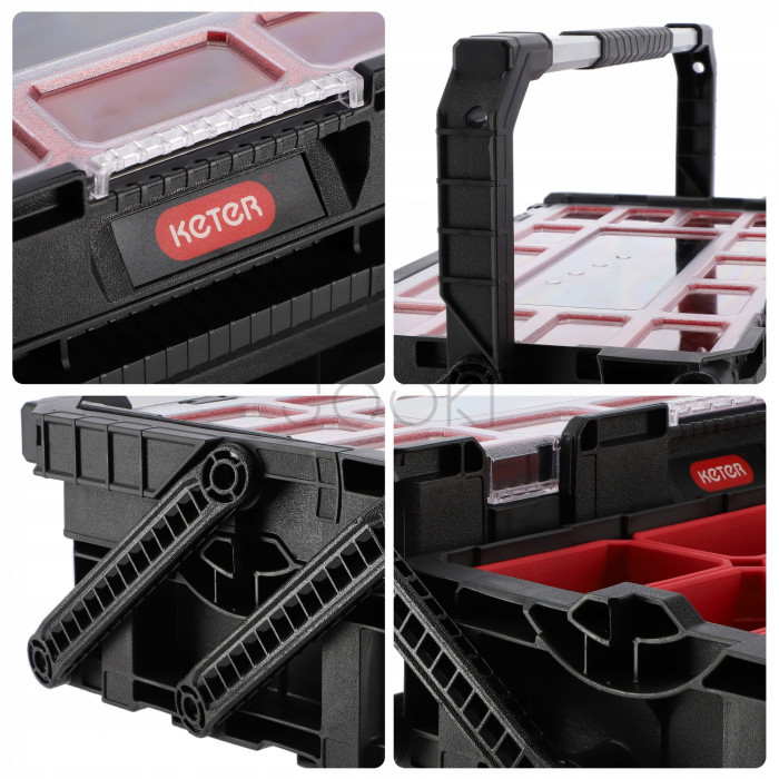 Ящик органайзер для инструментов консольный Keter Cantilever Connect 22″, 14л, 22 контейнера
