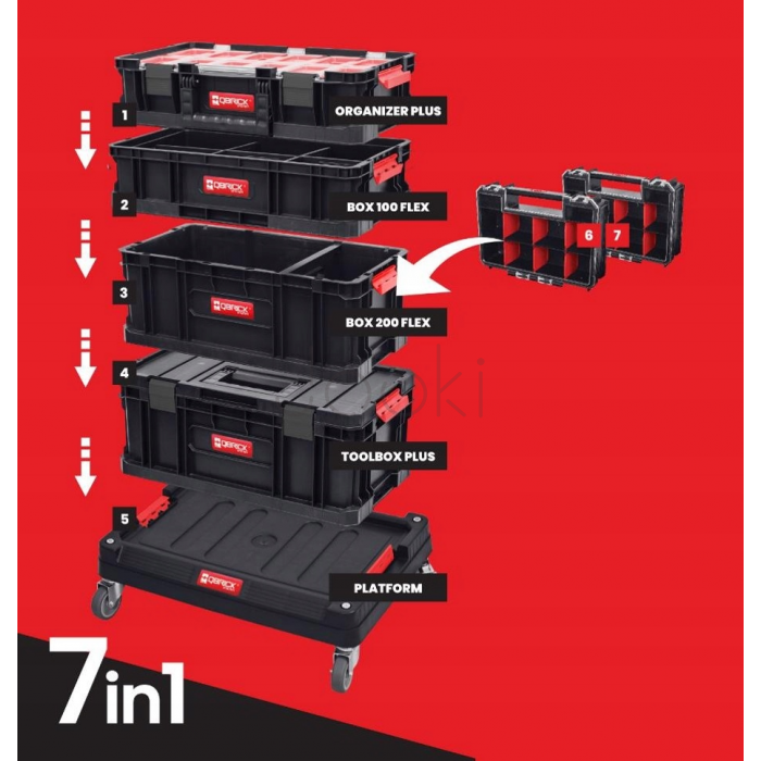 Мобільний набір ящиків для інструментів Qbrick System TWO Set 7in1