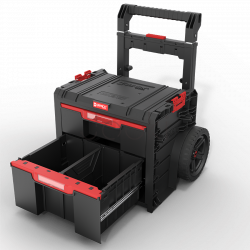Ящик для інструментів на колесах Qbrick System PRO Cart 2.0 Plus Drawer 2 — 2 висувні шухляди, телескопічна ручка