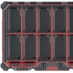 Модульний органайзер Kistenberg MSX Low KMX55408S 543×390×77 мм з 2 боксами і 7 перегородками