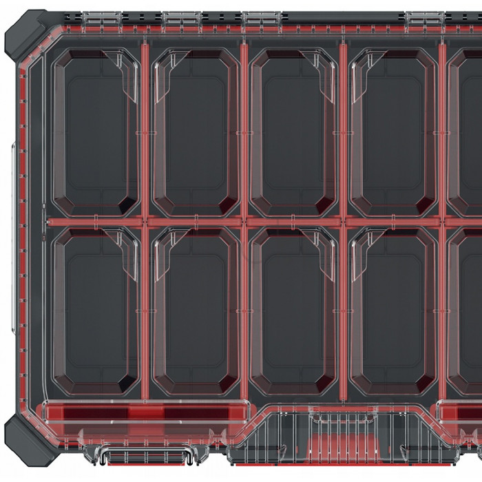 Модульний органайзер Kistenberg MSX Low KMX55408S 543×390×77 мм з 2 боксами і 7 перегородками