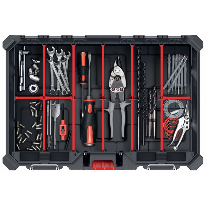 Модульний органайзер Kistenberg MSX Low KMX55408S 543×390×77 мм з 2 боксами і 7 перегородками