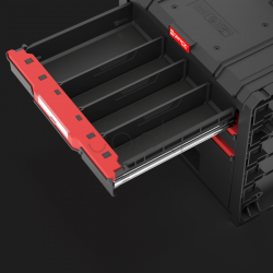 Ящик для инструментов на колесах Qbrick System PRO Cart 2.0 Plus Drawer 3 — 3 выдвижных ящика, телескопическая ручка