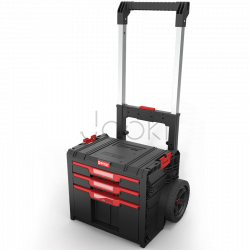Ящик для инструментов на колесах Qbrick System PRO Cart 2.0 Plus Drawer 3 — 3 выдвижных ящика, телескопическая ручка