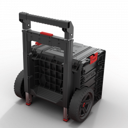 Ящик для инструментов на колесах Qbrick System PRO Cart 2.0 Plus Drawer 3 — 3 выдвижных ящика, телескопическая ручка