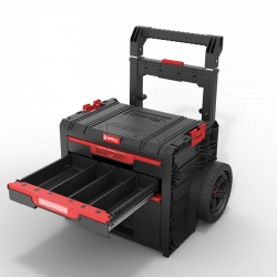 Ящик для инструментов на колесах Qbrick System PRO Cart 2.0 Plus Drawer 3 — 3 выдвижных ящика, телескопическая ручка