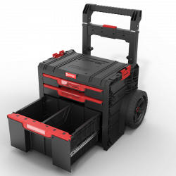Ящик для инструментов на колесах Qbrick System PRO Cart 2.0 Plus Drawer 3 — 3 выдвижных ящика, телескопическая ручка