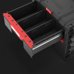 Ящик для инструментов на колесах Qbrick System PRO Cart 2.0 Plus Drawer 2 — 2 выдвижных ящика, телескопическая ручка