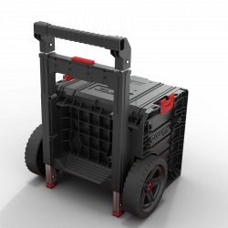 Ящик для инструментов на колесах Qbrick System PRO Cart 2.0 Plus Drawer 2 — 2 выдвижных ящика, телескопическая ручка