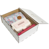 Эко подарочный ланч набор термосумка "Flamingo" + малиновый термос "Royal" 500 мл + розовый ланч бокс 950 мл + подарочная коробка