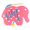 Детская развивающая игрушка шнуровка «Слон» 