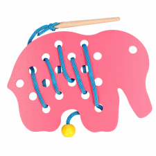Детская развивающая игрушка шнуровка «Слон» 