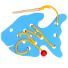 Детская развивающая игрушка шнуровка «Рыба» 