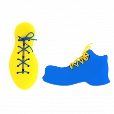 Детская развивающая игрушка  шнуровка «Ботинок и кед»