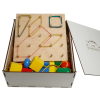 Эко подарочный набор, шнуровка "Бусы макси"+ математический  планшет + подарочная коробка