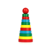  Эко подарочный  набор, шнуровка «Паровоз» +  игра "Цветные цилиндры"+ Пирамидка «Кольцевая»+ подарочная коробка