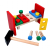 Эко подарочный набор,  игра — сортер «Цветной квартет» +  игрушка Стучалка  + подарочная коробка