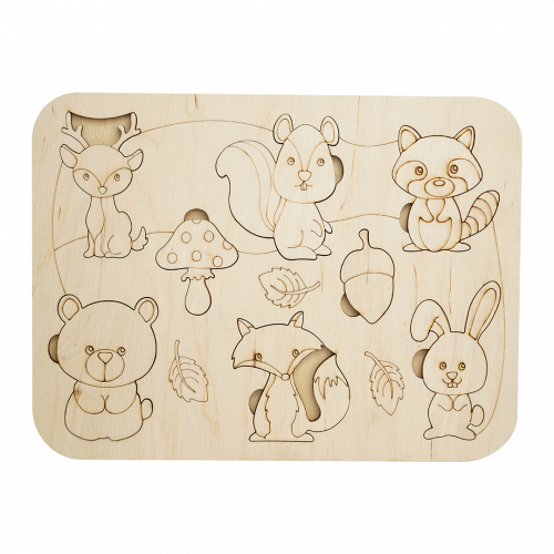 Детский деревянный планшет «Animals»